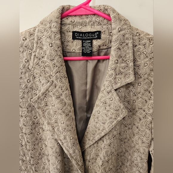 NWOT - Lace Embroidered Dialogue Blazer Jacket - Size XL - Picture 4 of 11
